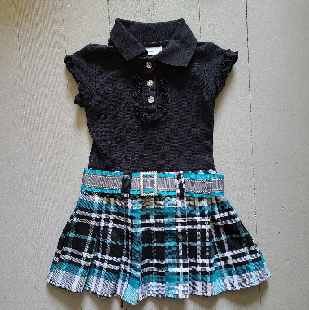 Ruffles & Plaid School Girl Dress, 3T
